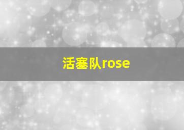 活塞队rose