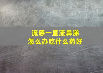 流感一直流鼻涕怎么办吃什么药好