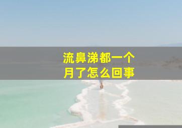 流鼻涕都一个月了怎么回事