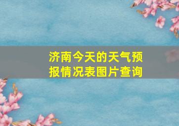 济南今天的天气预报情况表图片查询