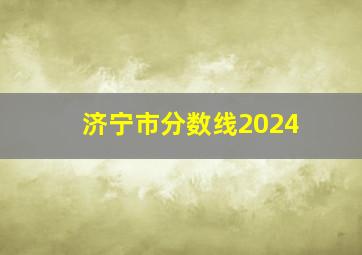 济宁市分数线2024