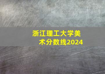 浙江理工大学美术分数线2024