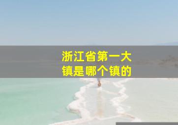 浙江省第一大镇是哪个镇的