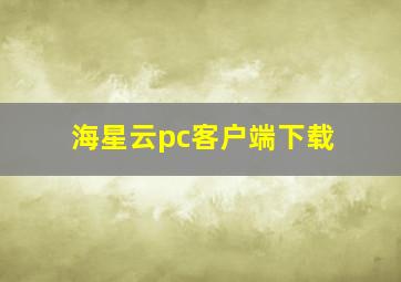 海星云pc客户端下载