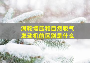 涡轮增压和自然吸气发动机的区别是什么