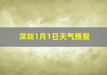 深圳1月1日天气预报