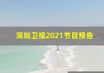 深圳卫视2021节目预告