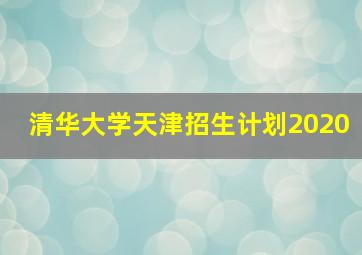 清华大学天津招生计划2020