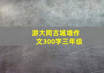 游大同古城墙作文300字三年级