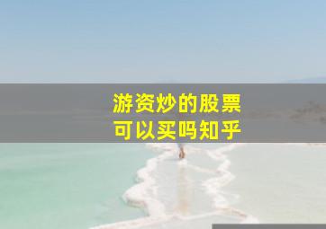 游资炒的股票可以买吗知乎