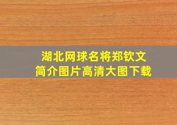 湖北网球名将郑钦文简介图片高清大图下载