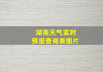 湖南天气实时预报查询表图片