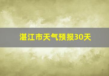 湛江市天气预报30天