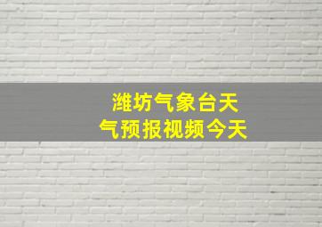 潍坊气象台天气预报视频今天