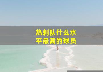 热刺队什么水平最高的球员