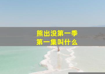 熊出没第一季第一集叫什么