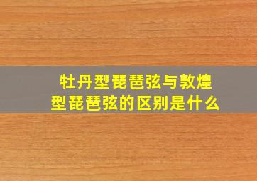 牡丹型琵琶弦与敦煌型琵琶弦的区别是什么