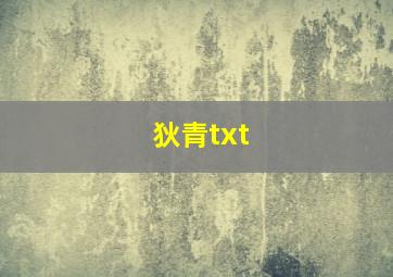 狄青txt