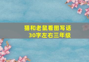 猫和老鼠看图写话30字左右三年级