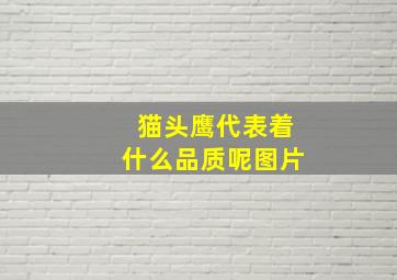 猫头鹰代表着什么品质呢图片