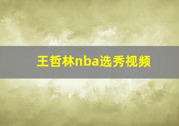 王哲林nba选秀视频