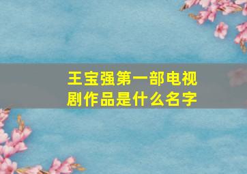 王宝强第一部电视剧作品是什么名字