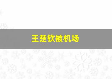 王楚钦被机场