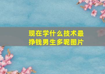 现在学什么技术最挣钱男生多呢图片