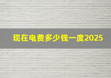 现在电费多少钱一度2025