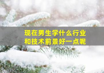 现在男生学什么行业和技术前景好一点呢