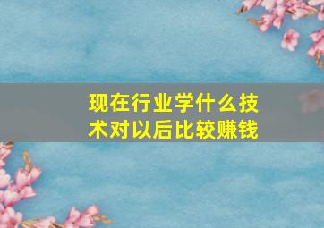 现在行业学什么技术对以后比较赚钱