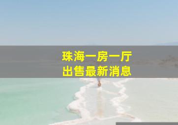 珠海一房一厅出售最新消息