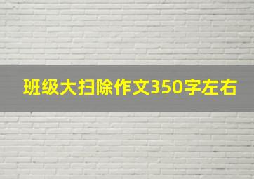 班级大扫除作文350字左右