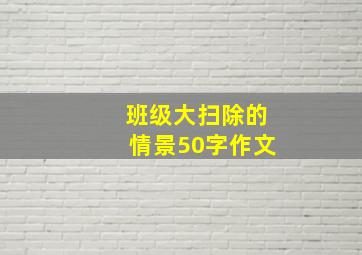 班级大扫除的情景50字作文