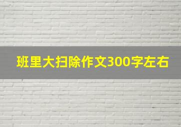 班里大扫除作文300字左右