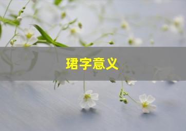 珺字意义