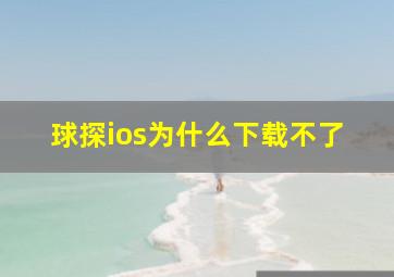 球探ios为什么下载不了