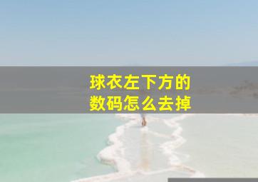 球衣左下方的数码怎么去掉