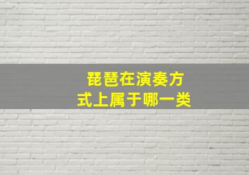 琵琶在演奏方式上属于哪一类