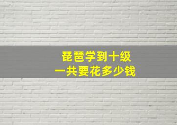 琵琶学到十级一共要花多少钱