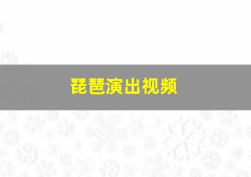 琵琶演出视频