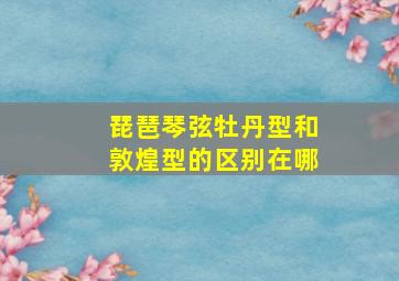 琵琶琴弦牡丹型和敦煌型的区别在哪