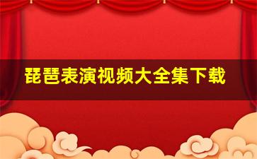 琵琶表演视频大全集下载