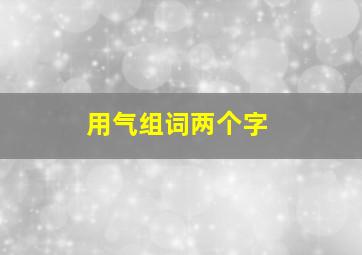 用气组词两个字