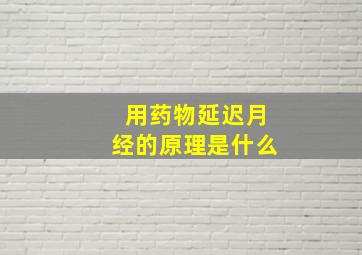 用药物延迟月经的原理是什么