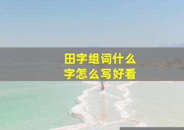 田字组词什么字怎么写好看