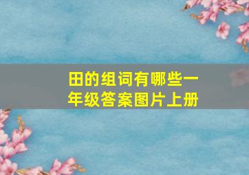 田的组词有哪些一年级答案图片上册