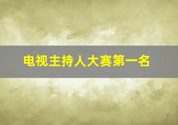 电视主持人大赛第一名