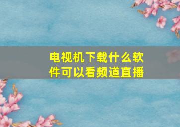 电视机下载什么软件可以看频道直播