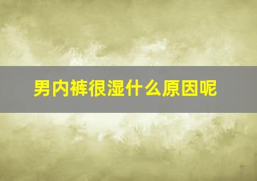 男内裤很湿什么原因呢